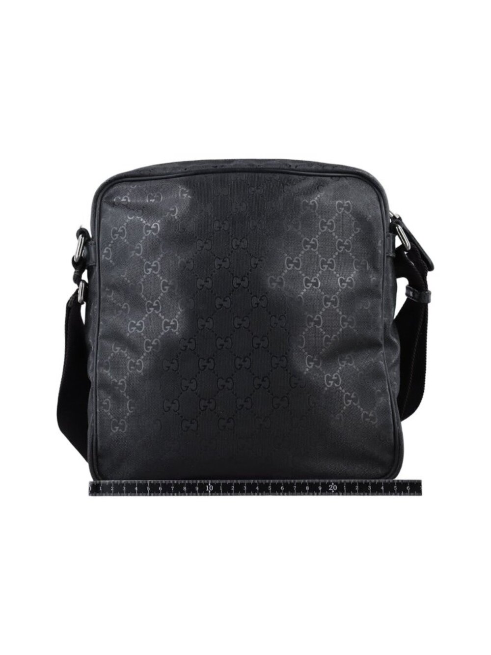 ★SOLD★ Gucci GG Supreme Messenger Black Canvas Tote - Picture 2 of 15